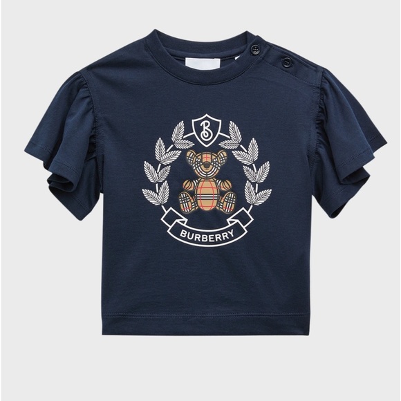 Burberry Girl's Alexas Graphic Logo Crest T-Shirt navy blue, Size 2 - Picture 1 of 7